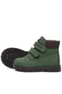 Rakerplus Neson Genuine Leather Green Fur-Lined Velcro Unisex Baby Boots