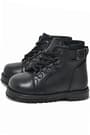 Rakerplus Griffon Genuine Leather Black Zippered Boots for Baby Boy