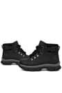 Rakerplus Genuine Leather Black Furry Babies Boots Shoes