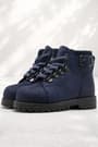 Rakerplus Griffon Genuine Leather Navy Blue Zippered Baby Boots