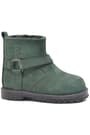 Rakerplus Zippered Genuine Leather Chiron Green Unisex Baby Boots
