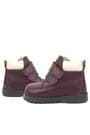 Rakerplus Neson Genuine Leather Claret Red Furry Banded Baby Boots