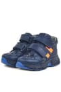 Rakerplus Genuine Leather Navy Blue Orange Babies Sports Boots Shoes