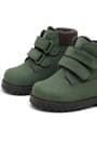 Rakerplus Neson Genuine Leather Green Fur-Lined Velcro Unisex Baby Boots