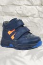 Rakerplus Genuine Leather Navy Blue Orange Babies Sports Boots Shoes