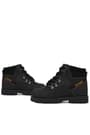 Rakerplus Genuine Leather Black Furry Zippered Babies Boots