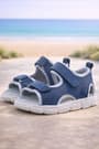 Rakerplus Wisps Genuine Leather Navy Blue Camouflage Baby Sandals