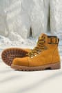 Rakerplus Griffon Genuine Leather Yellow Zipped Kids Winter Boots