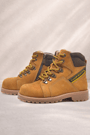 Rakerplus Children's Zippered Furry Genuine Leather Yellow Boots