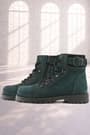 Rakerplus Griffon Genuine Leather Green Zippered Winter Kids' Boots