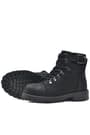 Rakerplus Griffon Black Genuine Leather Zipper Kids Boots