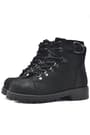 Rakerplus Griffon Black Genuine Leather Zipper Kids Boots
