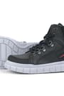 Rakerplus Black Genuine Leather Zippered Kids Boots