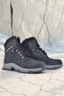 Rakerplus Genuine Leather Black Suede Lace Up Zippered Trekking Kids Boots