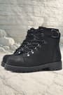 Rakerplus Griffon Black Genuine Leather Zipper Kids Boots