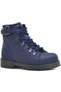 Rakerplus Griffon Children's Zippered Genuine Leather Navy Blue Boots