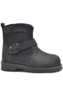 Rakerplus Black Genuine Leather Zipper Kids Boots's Boots