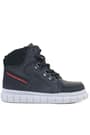 Rakerplus Black Genuine Leather Zippered Kids Boots