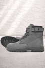 Rakerplus Zippered Genuine Leather Gray Lace up Furry Boots