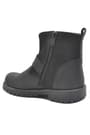 Rakerplus Black Genuine Leather Zipper Kids Boots's Boots