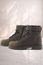 Rakerplus Griffon Genuine Leather Khaki Green Zippered Winter Kids' Boots