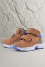 Rakerplus Pixel Genuine Leather Tan Velcro Baby Sneakers