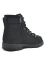 Rakerplus Griffon Black Genuine Leather Zipper Kids Boots