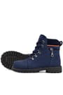 Rakerplus Minotor Genuine Leather Navy Blue Zippered Kids Boots