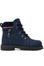 Rakerplus Minotor Genuine Leather Navy Blue Zippered Kids Boots
