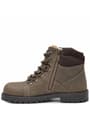 Rakerplus Genuine Leather Sand Colour Zippered Fur-Lined Kids Boots