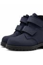 Rakerplus Sentor Genuine Leather Navy Blue Fur-Lined Velcro Kids Boots