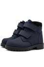 Rakerplus Sentor Genuine Leather Navy Blue Fur-Lined Velcro Kids Boots