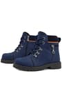 Rakerplus Minotor Genuine Leather Navy Blue Zippered Kids Boots