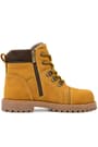 Rakerplus Minotor Genuine Leather Yellow Zippered Kids Boots