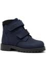 Rakerplus Sentor Genuine Leather Navy Blue Fur-Lined Velcro Kids Boots