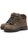 Rakerplus Genuine Leather Sand Colour Zippered Fur-Lined Kids Boots