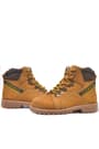 Rakerplus Genuine Leather Yellow Lace-Up Fur-Lined Combat