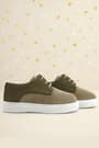 Rakerplus Genuine Leather Mink Khaki Elastic Boy's Casual Shoes