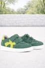 Rakerplus Genuine Leather Green Banded Babies Sportt Shoes