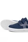 Rakerplus Genuine Leather Navy Blue Banded Babies Sportt Shoes