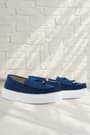 Rakerplus Saks Blue Suede Extra Lightweight Kids Loafers