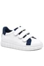 Rakerplus Genuine Leather White Banded Kids Casual Sports School Shoes