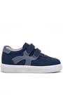 Rakerplus Genuine Leather Navy Blue Banded Babies Sportt Shoes