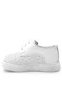 Rakerplus Genuine Leather White Lace-Up Boy's Casual Shoes