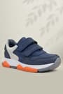 Rakerplus Genuine Leather Navy Blue Grey Kids' Sneakers Sports Shoes