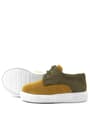 Rakerplus Genuine Leather Mustard Yellow Khaki Lace-Up Boy's Casual Shoes