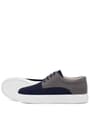 Rakerplus Hakiki Deri Lacivert Gri Lastikli Erkek Çocuk Günlük Ayakkabı