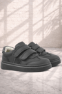 Rakerplus Genuine Leather Black Kids Sport Shoes Sneakers