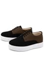 Rakerplus Genuine Leather Black Brown Elastic Boys' Casual Shoes