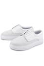 Rakerplus Genuine Leather White Elastic Boys' Casual Shoes
